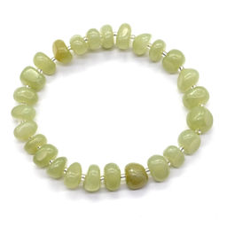 Браслет из нефрита галтовка 8-10мм Радуга камня