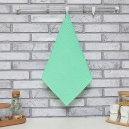 Полотенце Доляна цв. салатовый 35х60 см, 100% хл., крупная вафля 220 г/м2