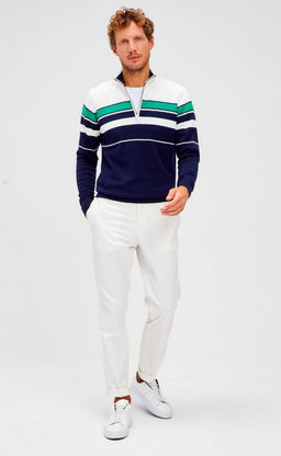 Джемпер F221-15-1747 navy-green - Fine joyce фото 4