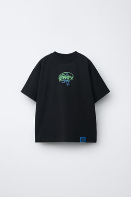 CAMISETA ESTAMPADO GRAFFITI / Negro
