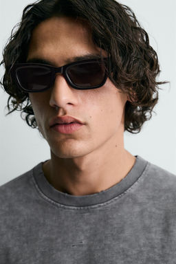 CAMISETA RELAXED FIT ESTRUCTURA FLAM? LAVADO / Antracita oscuro - Zara фото 5