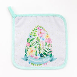 Цена за 2 шт. Прихватка Доляна Счастливая Пасха 17х17 см, 35% хл, 65% пэ, ватин 250 г/м2  фото 2