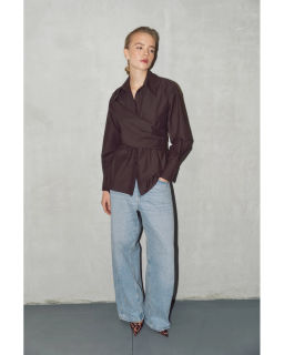 Рубашка THE VERY 2436 горький шоколад  фото 3