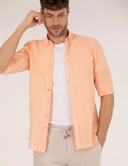 Turuncu Slim Fit Uzun Kollu G_mlek - Pierre cardin фото 3