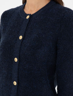 Lacivert Slim Fit Triko H_rka