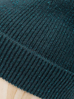 Шапка жен. шерсть+нейл+акр+люр LB-D77103 emerald