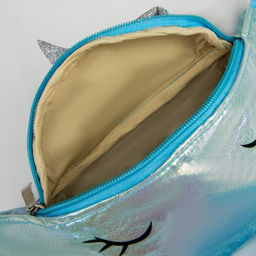 Сумка детская поясная Magiс unicorn на молнии, цвет голубой - NAZAMOK KIDS фото 4