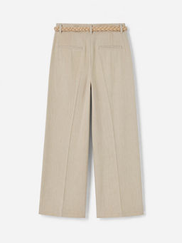 Beli Kemerli Loose Fit Kad?n Pantolon