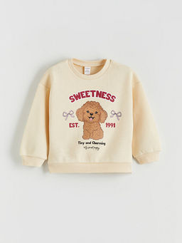 Bisiklet Yaka K?z ?ocuk Kal?n Sweatshirt 2li