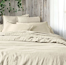 Постельное белье вареный хлопок - Бежевый 2 сп. с Евро простыней (нав.70х70)