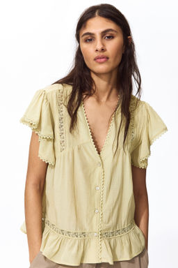 Blusa con inserciones de encaje - H&m фото 5