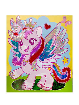 Набор для творчества. Аппликация фольгой "Единорог" размер 138х165 мм (конверт, 6 цв)