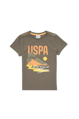 Erkek _ocuk Haki Bisiklet Yaka Ti__rt Sepette S_rpriz _ndirim