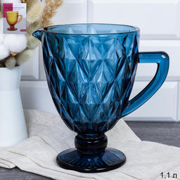 Кувшин 1100 мл / KF-038-3 /уп 12/ синий - Галеонтрейд фото 3