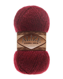 Ангора голд сим (Angora gold sim) пряжа Alize 20%шерсть 5%метанит 75%акрил 5х100г/500м фото 26