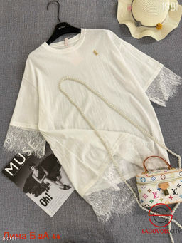 Футболка женская с гипюром - Bruno фото 4