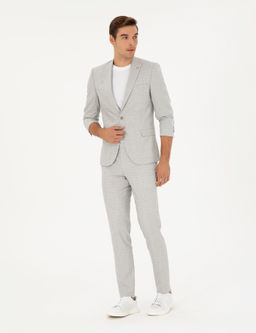 Gri Ex. Slim Fit Tak_m Elbise
