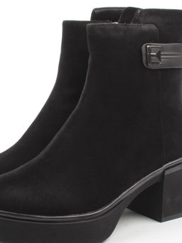 04-M3-5248 BLACK Ботинки зимние женские (натуральная кожа, натуральный мех)