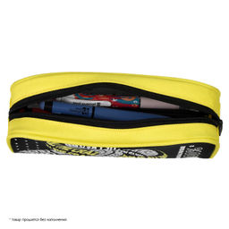 Пенал школьный Феникс+, арт.61934/ 25 НЕОНОВЫЙ ЖЕЛТЫЙ (без наполнения, 20х9х6 см, нейлон, молния, шелкография, ПЭТ-пакет).