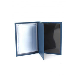 Обложка для авто+паспорт-Croco-ВП-102 натуральная кожа синий бергамо (47) 265085  фото 3