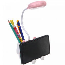 Цена за 2 шт. Настольная лампа "Милая зверушка" LED 11,5*8,6*31 см, USB 0.6w 5V, Бело-розовый