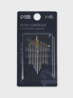 Цена за 3 шт. Иглы швейные штопальные TEIRA, для гобелена, набор 12 шт., d=0.7-1.4, 3.6-9 см
