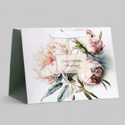 Цена за 2 шт. Пакет подарочный ламинированный с широким дном,Счастливых моментов, 25?19?18 см