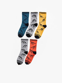 Desenli Erkek ?ocuk Soket ?orap 5li