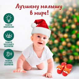 Носочки - погремушки «Лисичка», 2 шт.