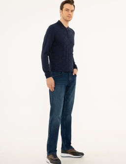 Темно-синие джинсовые брюки стандартного кроя - Cacharel фото 6