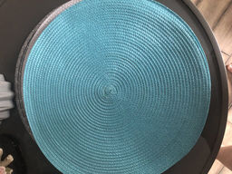 Салфетка для сервировки (мат на стол) 38см, круглая, бирюзовая, Y6-2542 (326270) /DANIKS/