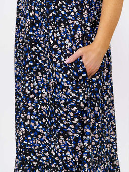 Платье женское, цвет черный синий