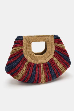 BOLSO ESTAMPADO EFECTO TRENZADO / Multicolor - Zara фото 4