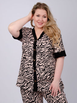 Пижама "Лара 2" зебра, трикотаж