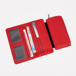 Кошелёк на кнопке, цвет красный - Simaland фото 5