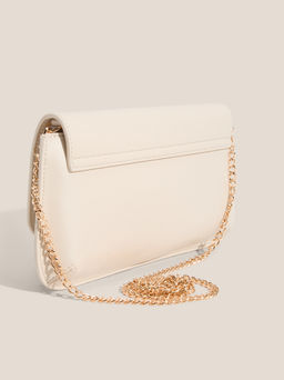 Клатч LOVE MOSCHINO SCRIPT Артикул 4460027, молочно-бежевый  фото 3
