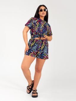 Костюм женский кулирка с шортами САФАРИ ЛЕО РОЗОВЫЙ - Домтрик фото 5