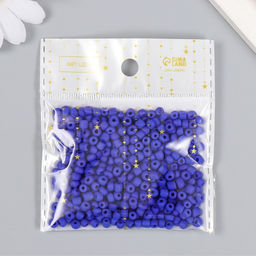 Цена за 2 шт. Бисер стекло 6/0 "Матовый. Ультрамарин" 30 гр