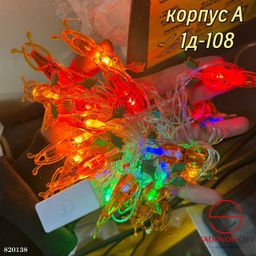 Светодиодная гирлянда в форме Санта-Клауса, снеговика