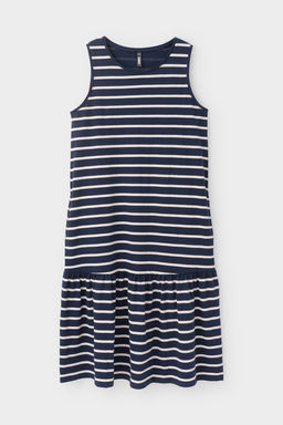 КР 5803/индиго,полоска к396, сарафан