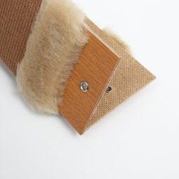 Когтеточка Пижон ковролиновая угловая, малая, 50 x 18 х 1,5 см, бежевая  фото 5