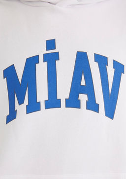 Miav Bask?l? Kapusonlu Sweatshirt - Mavi фото 8