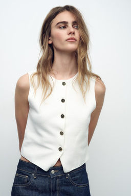 STRETCH KNIT VEST TOP - Zara фото 14
