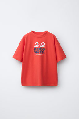 CAMISETA ESTAMPADO OLAS / Rojo