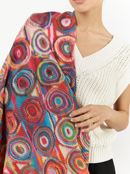 Большой, мягкий, тонкий и очень нежный двусторонний палантин с рисунком. - Tantino фото 8