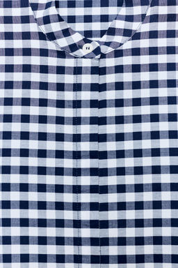 CAMISA CUADRO VICHY ZW COLLECTION / Blanco / Marino - Zara фото 11