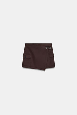 FALDA PANTAL?N CARGO / Marr?n - Zara фото 8