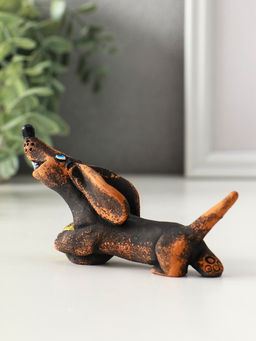 Фигура "Такса с мячом" 4.5х9х4.3 см