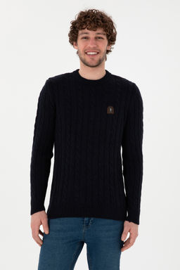 Erkek Regular Fit Bisiklet Yaka Lacivert Kazak - U.s. polo assn фото 8