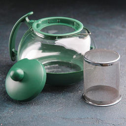 Чайник стеклянный заварочный Фантазия, 750 мл, с металлическим ситом, цвет МИКС - Simaland фото 2